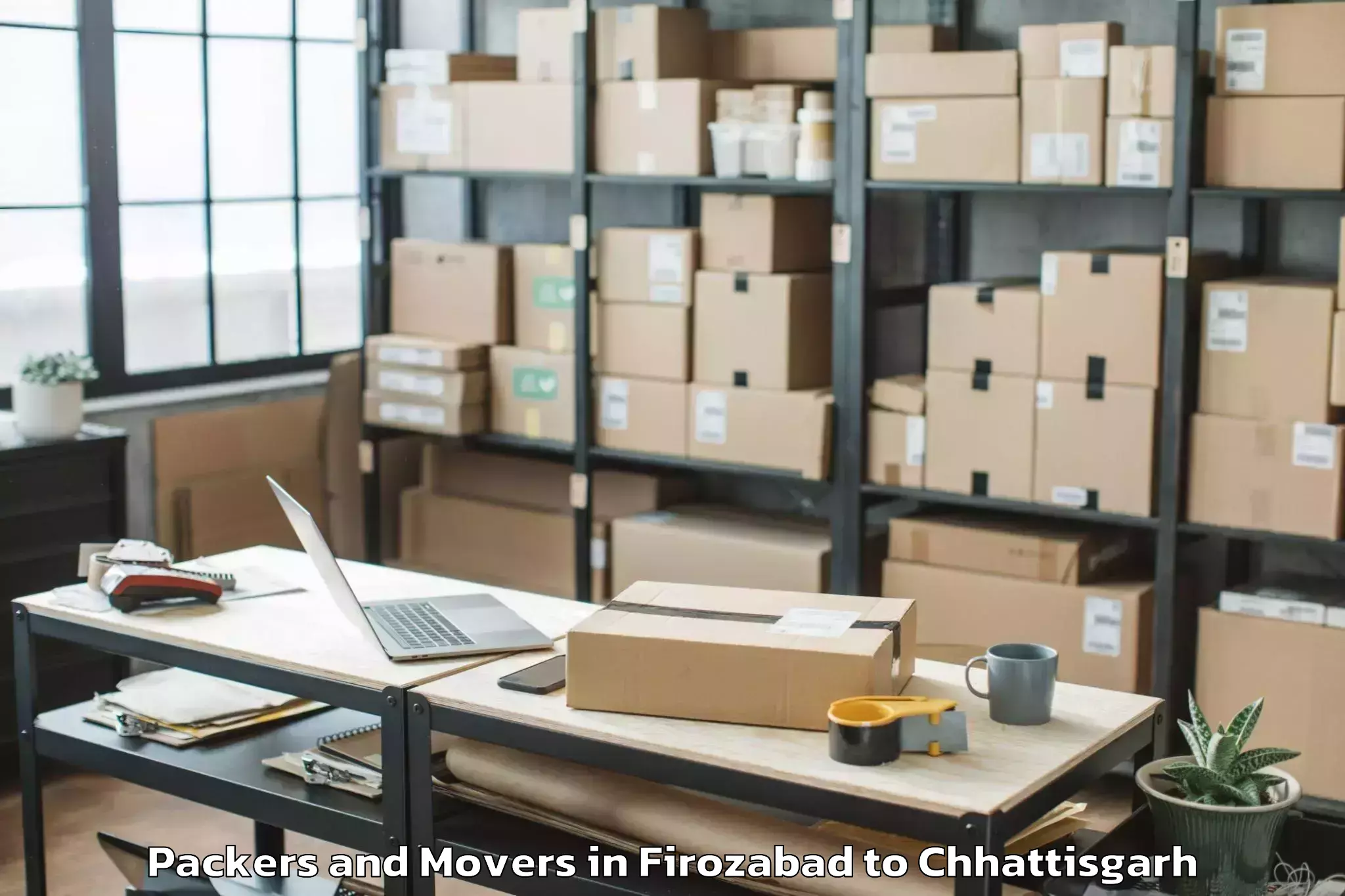 Quality Firozabad to Bhairamgarh Packers And Movers